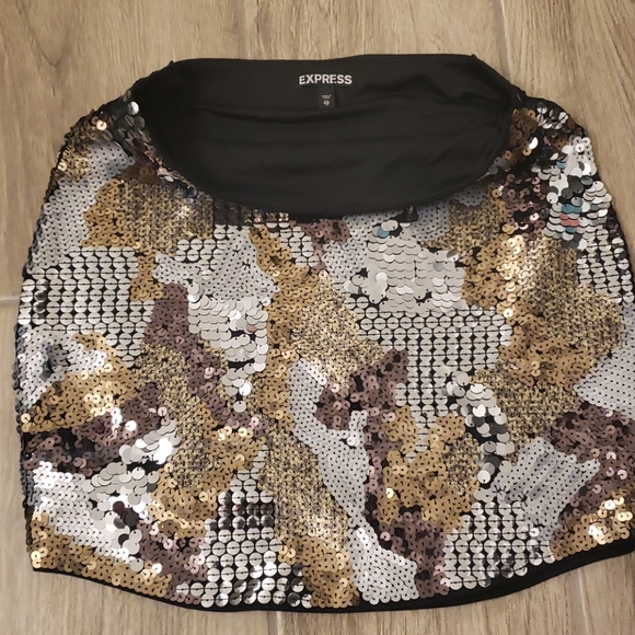 Gold & Silver Mini Skirt - Picture 7 of 8